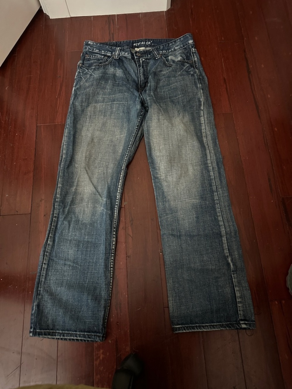 Flypaper Men's Faded Blue Straight Jeans 32x30